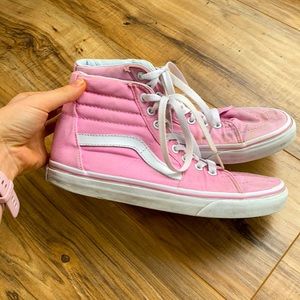 Pink high top vans